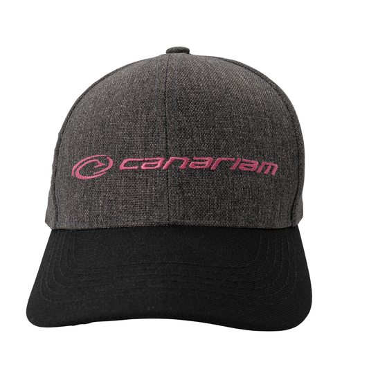 Gorra Canariam Gris bordado fucsia