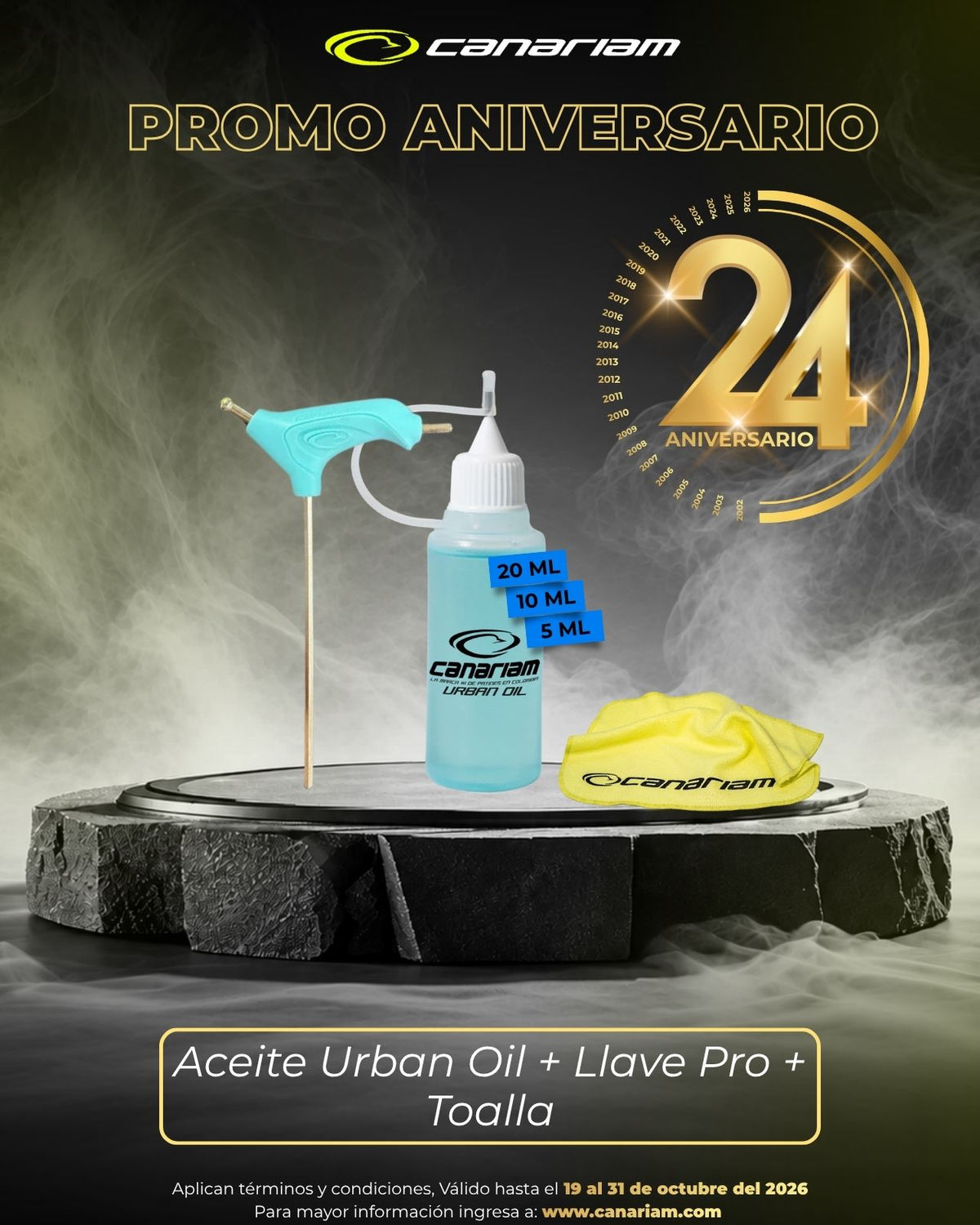 Promo: Aceite Lubricante + Llave Pro + Toalla