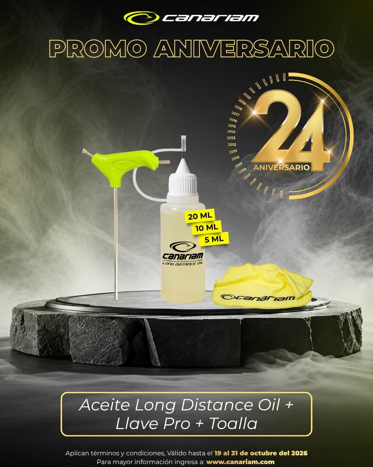 Promo: Aceite Lubricante + Llave Pro + Toalla