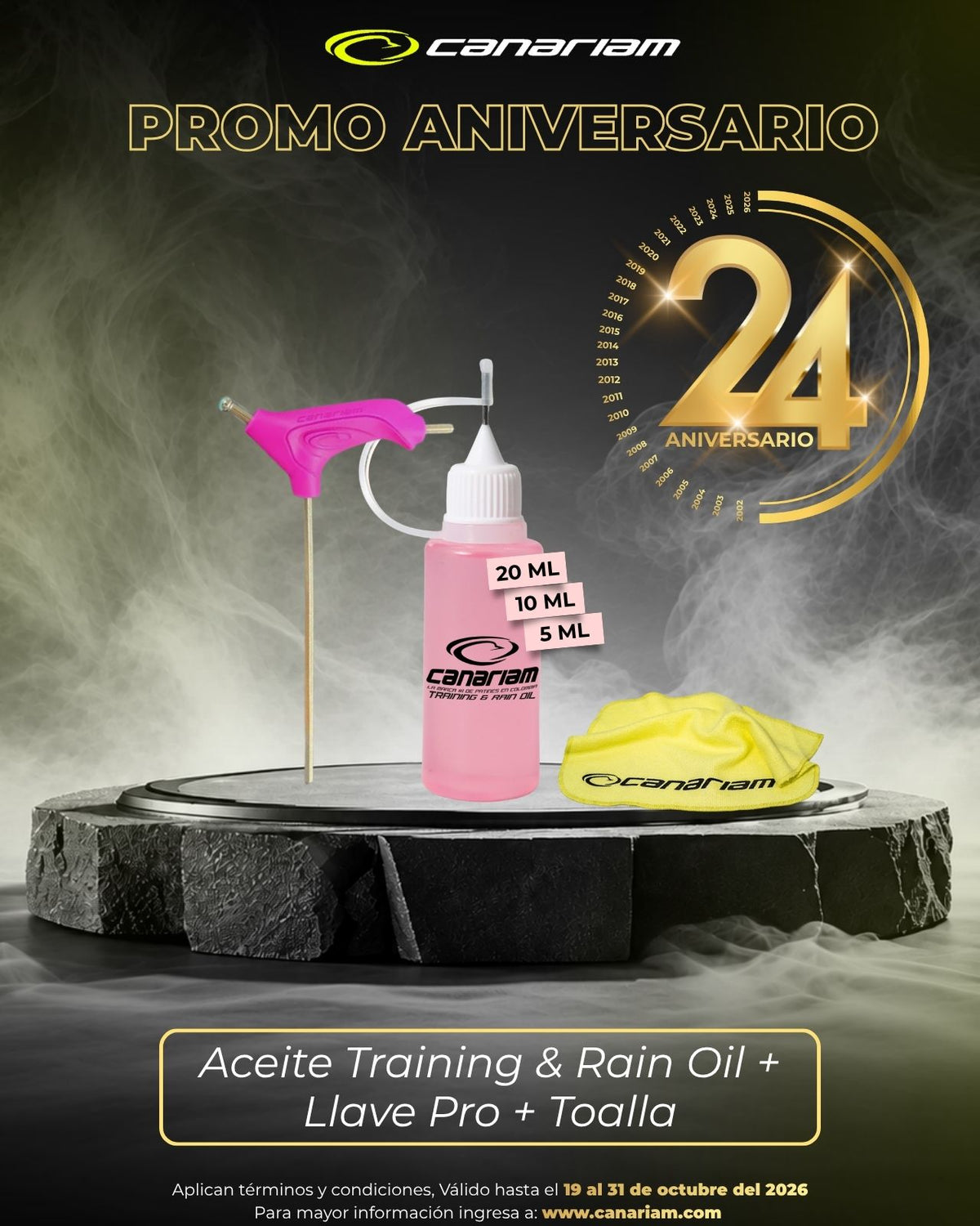 Promo: Aceite Lubricante + Llave Pro + Toalla