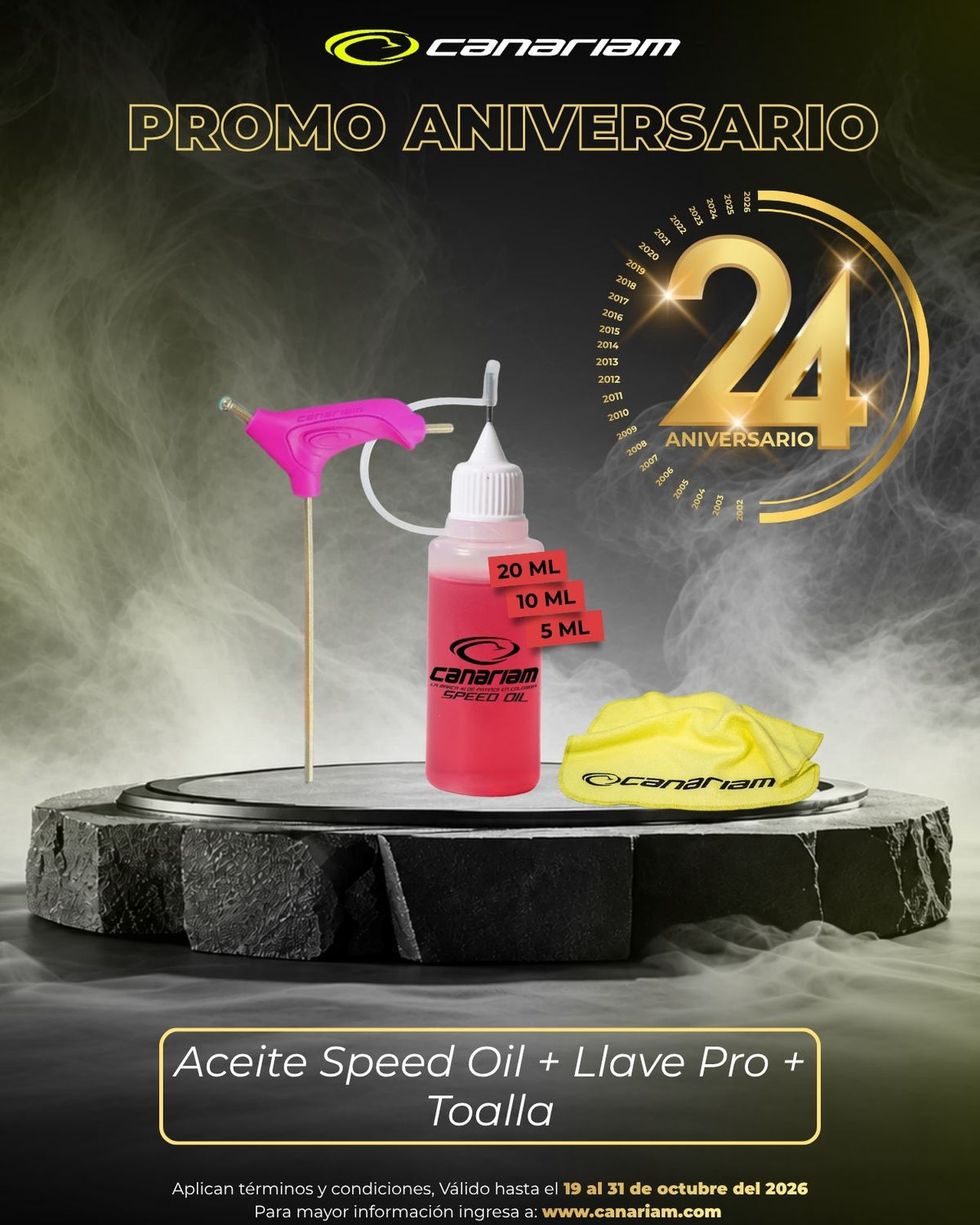 Promo: Aceite Lubricante + Llave Pro + Toalla